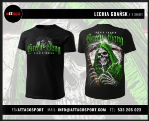 T-Shirts „Green Gang“ für Fans von Lechia Gdańsk