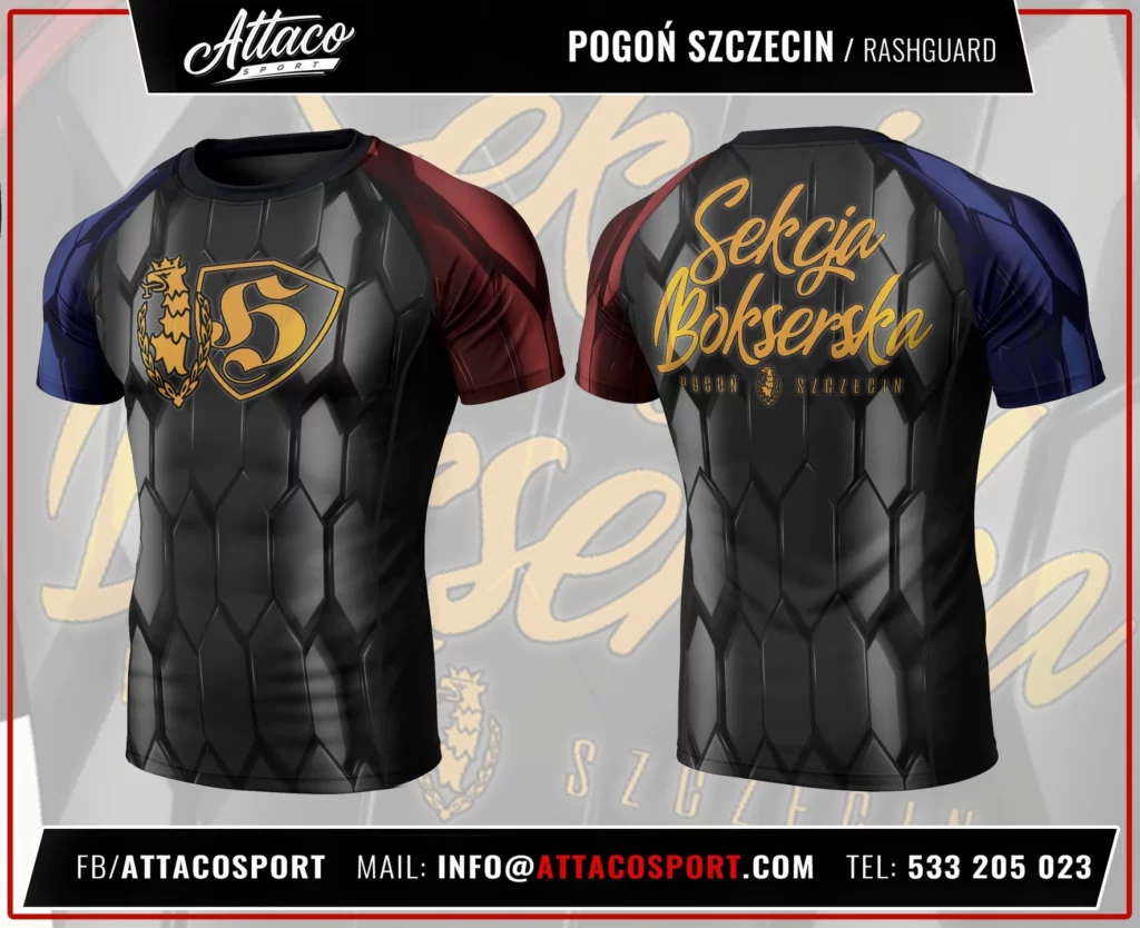 Rashguards til Pogoń Szczecins boksegruppe